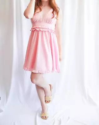 Mable Deep V-Neck Mini Sundress For Women • $42