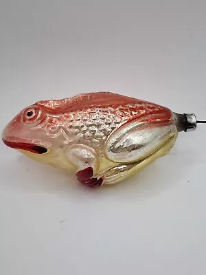 Very Nice Old Antique German Large Frog Christmas Ornament Nice Paint ~1920s • $10.50