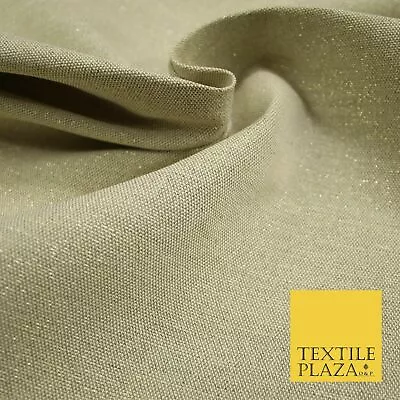 LAURA ASHLEY Luxury Beige Gold Metallic Weave Lurex Linen Fabric Material 5207 • £1.50