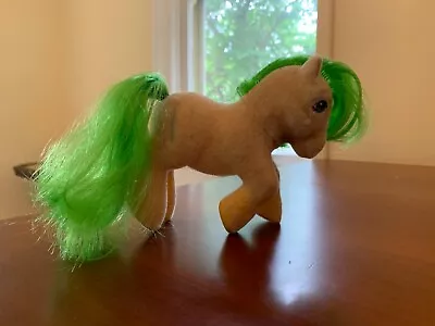 Vintage My Little Pony Fuzzy Felt  - Green Tail • $8.99