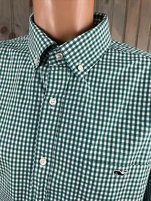 Vineyard Vines Long Sleeve WHALE Logo Shirt  TUCKER SHIRT XL Classic Fit GREEN • $24.99