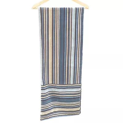 Pier One Velvet Stripe Table Runner Blue Tan Grey SN 2180152 • $18