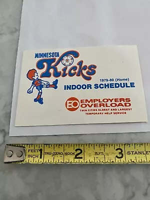 1979-80 NASL Minnesota Kicks Vintage Defunct Logo Soccer Pocket Schedule • $5.25