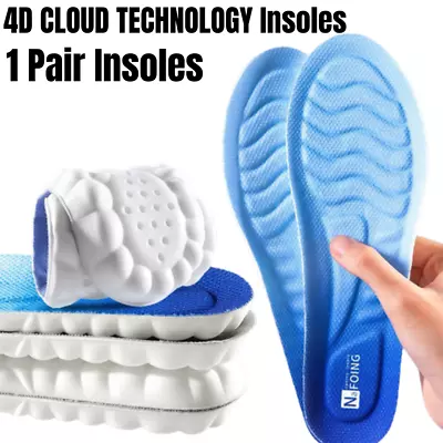 Memory Foam Orthopaedic Massage Insoles For Shoes Women Men Sports UK FAst Post • £5.49