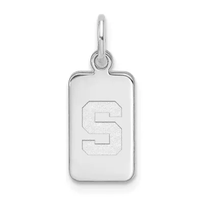 Sterling Silver Rhodium-plated LogoArt Michigan State University Tag Pendant • $52.95