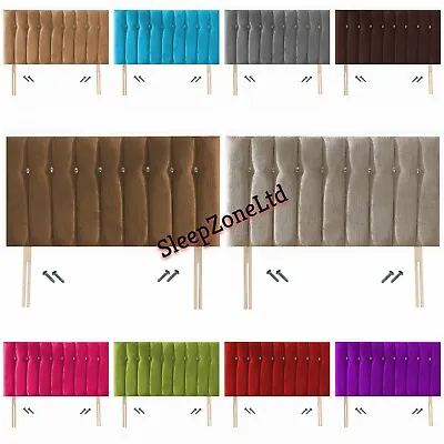 £35.95 • Buy Top Quality Virginia Diamante Bed Headboard In Chenille Fabric In 20  Height UK