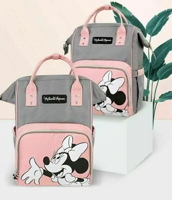 2024 Disney Bags Diaper Nappy Maternity Bag Minnie And Mickey Mouse Backpack • £37.06