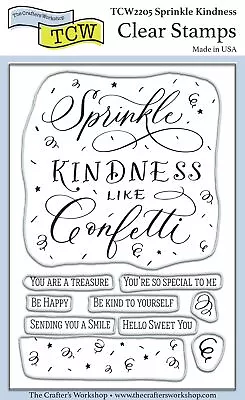 Crafter's Workshop Clear Stamps 4 X6 -Sprinkle Kindness TCW2205 • £12.11