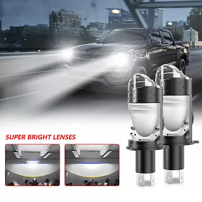 2Pcs H4/HB2 9003 160W Bi-LED Projector Lens Hi/Lo Motorcycle LED Headlight Bulbs • $34.99