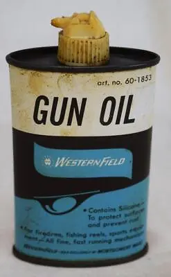 Vintage Oval Western Field Montgomery Ward 3 Oz Gun Oil Can 60-1853 • $19.99