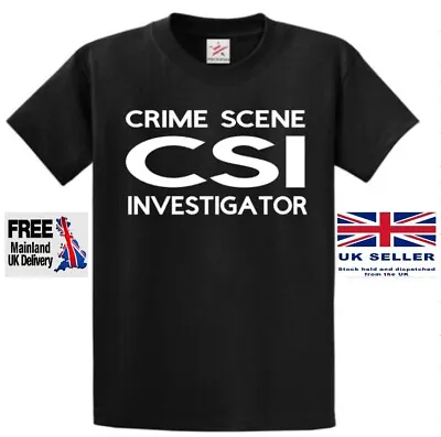 CSI Crime Scene Investigator Short Sleeve Men T Shirt FBI NCIS NYPD LAPD CSI • £12