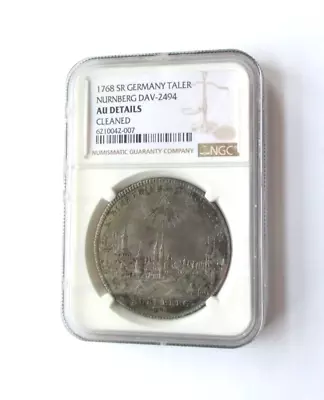 1768 Sr German Taler Nurnberg Dav 2494 Ngc Au Details Cleaned • $499.95