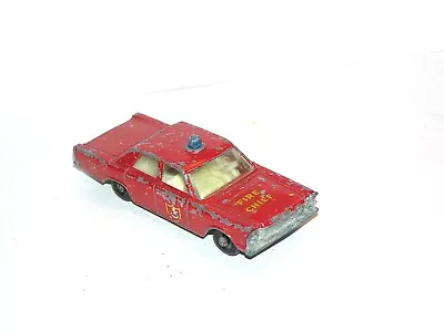 Vintage Lesney Matchbox #55 59 Galaxie Fire Chief **RED LIGHT SPECIAL** • $2.75