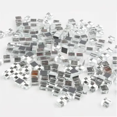 Micro Silver Mirror Glass Mosaic Tiles For Crafts Supplies Artwork 180 Pieces • $11.90