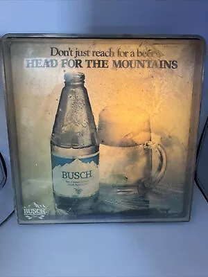 Vintage Busch Beer  Head For The Mountains  Light Up Sign-1979-works • $57