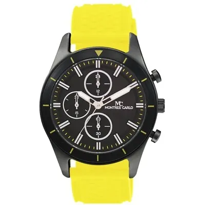 48mm Montres Carlo Luxury Fashion Silicone Band Hip Hop Clubbing Men's Watch • $18.90