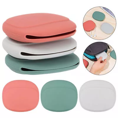 Silicone Portable Charging Data Cable Storage Bag Headphone Organizer Holder Box • £7.12