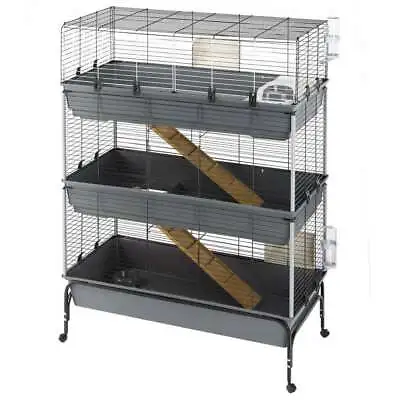 £369.26 • Buy Ferplast Rabbit Cage With Stand Grey Pet Chicken Puppy Cozy Cage Safety Hutch