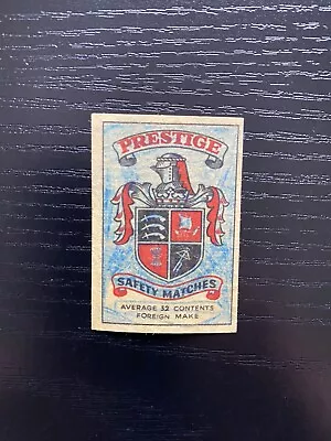 Matchbox Label Prestige Safety Matches Foreign Make  32 Contents • £1.99