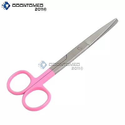 Medical And Nursing GERMAN Operating Scissors Sharp/Blunt Straight Pink Handle  • $7.20