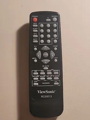 VIEWSONIC RC00013 TV Original Remote Control N2750W N2750 Good Condition • $9.90