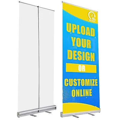 A Heavy-Duty Retractable Roll Up Banner Stand 33 X80 +A Banner(31.5 X80 ) • $78.99
