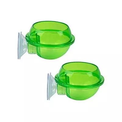  2 Pack Reptiles Suction Cup Feeder Chameleon Feeding Food Cricket Bowl Water  • $20.11