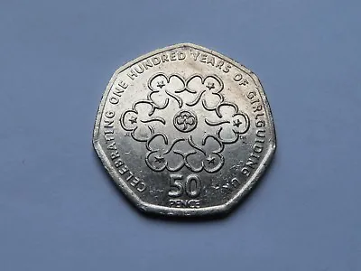 50p Coin Celebrating 100 Years Of Girl Guiding - 2010 - Great Condition - RARE • £2.89