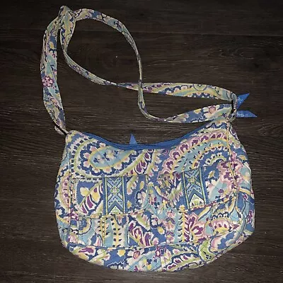 VERA BRADLEY Capri Blue Cargo Sling Purse Adjustable Crossbody Strap Retired • $15