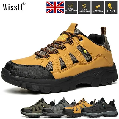 Mens Mesh Trekking Trainers Shoes Outdoor Hiking Boots Sports Waterproof Walking • £21.99