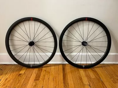 MICHE Wilier Carbon Wheels NDR 38 Clincher Tubeless Ready Matt Black - USED • $723.57