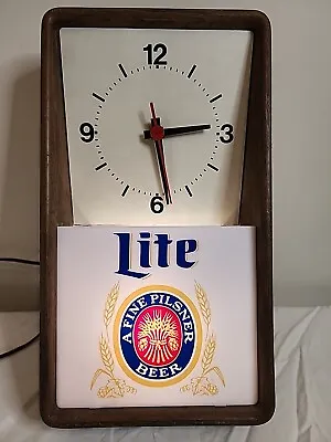 Vintage Miller Lite Sign And Clock • $45.99