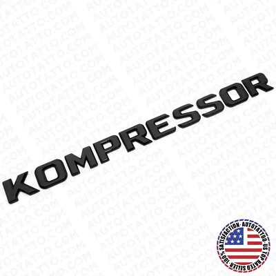 Mercedes 99-05 Gloss Black Kompressor Trunk Luggage Lid Logo Emblem Badge Sport • $14.99