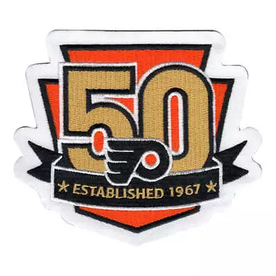 2017 NHL Philadelphia Flyers 50th Anniversary Official Hockey Game Jersey Patch • $27.41