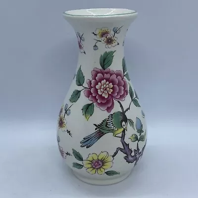 Vintage Old Foley James Kent Small  Vase  With Floral And Bird Design • £9.50