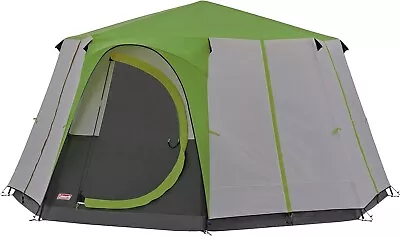 New Coleman Cortes Octagon 6 To 8 Person Family Tent -Green RRP £339 • £155