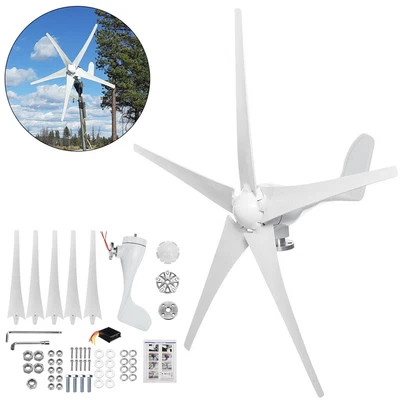 $230.32 • Buy Wind Turbine Generator 12V 24V 48V Wind Power Generator 3000W 5 Blades Windmill