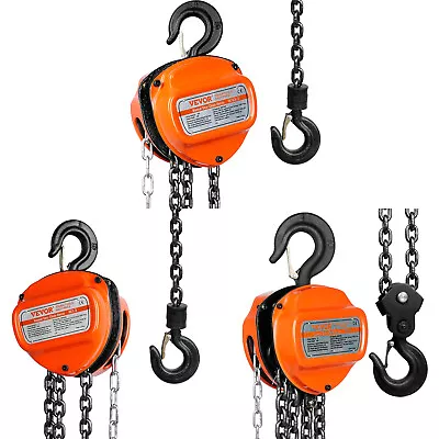 VEVOR Chain Hoist G80 Block Hoist Ratchet Type 1100-6600lb Capacity 10/20ft Lift • £35.63