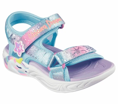 $80 • Buy SKECHERS S Lights Unicorn Sandal Girl A Tear With Luci Multicolour Light