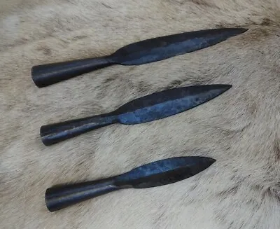 3 Set Medieval / Viking Spear Heads. For Target Display Or Re-enactment. • £33