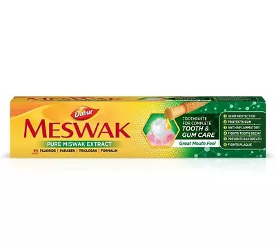 Dabur Meswak Herbal Toothpaste Fluoride Free Miswak Extract 2x200g  • £9.99