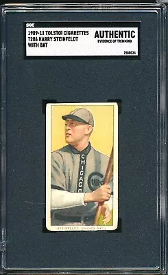 T206 Tolstoi: HARRY STEINFELDT With Bat Chicago Cubs ~ SGC A (trim)  • $239.50