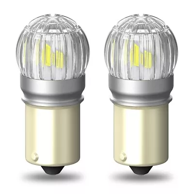 2x 1156 BA15S LED Tail Brake Stop Backup Reverse Turn Signal Lights Bulbs White • $13.99