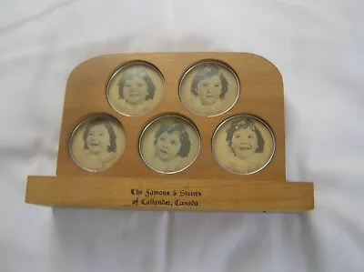 Sweet  Picture Of  5    Dionne Quintuplet Sisters  Wooden Still Very Nice • $27.95