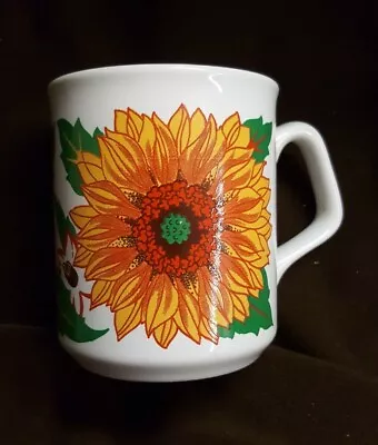 Vintage Bright Floral Mug Tams China Mug. Orange Flower Fun Vintage Classic   • £2