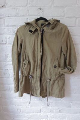 $19.99 • Buy Zara Woman Safari Parka Jacket XS Olive Green Full Zip Utility Waist