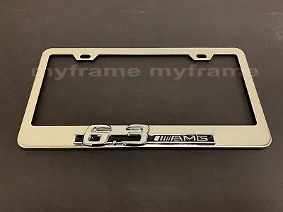 1pc 3D  6.3AMG  Emblem Stainless Steel Chrome License Plate Frame Holder • $20.08