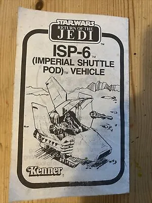 Vintage Star Wars Original Kenner 1983 ROTJ ISP-6 Imperial Shuttle Instructions • £15