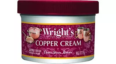 Wright's Copper And Brass Cream Cleaner 8Ounce Gently Cleans And Removes Tarnish • $13.49