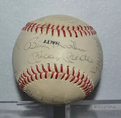 Mickey Mantle Autograph Baseball . Billy Martin Autograph Baseball • $700